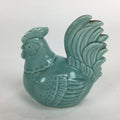 Japanese Porcelain Zodiac Chicken Statue Vtg Blue Lucky Charm Figurine BD703
