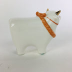 Japanese Porcelain Zodiac Cow Doll Vtg White Lucky Charm Statue Figurine BD665