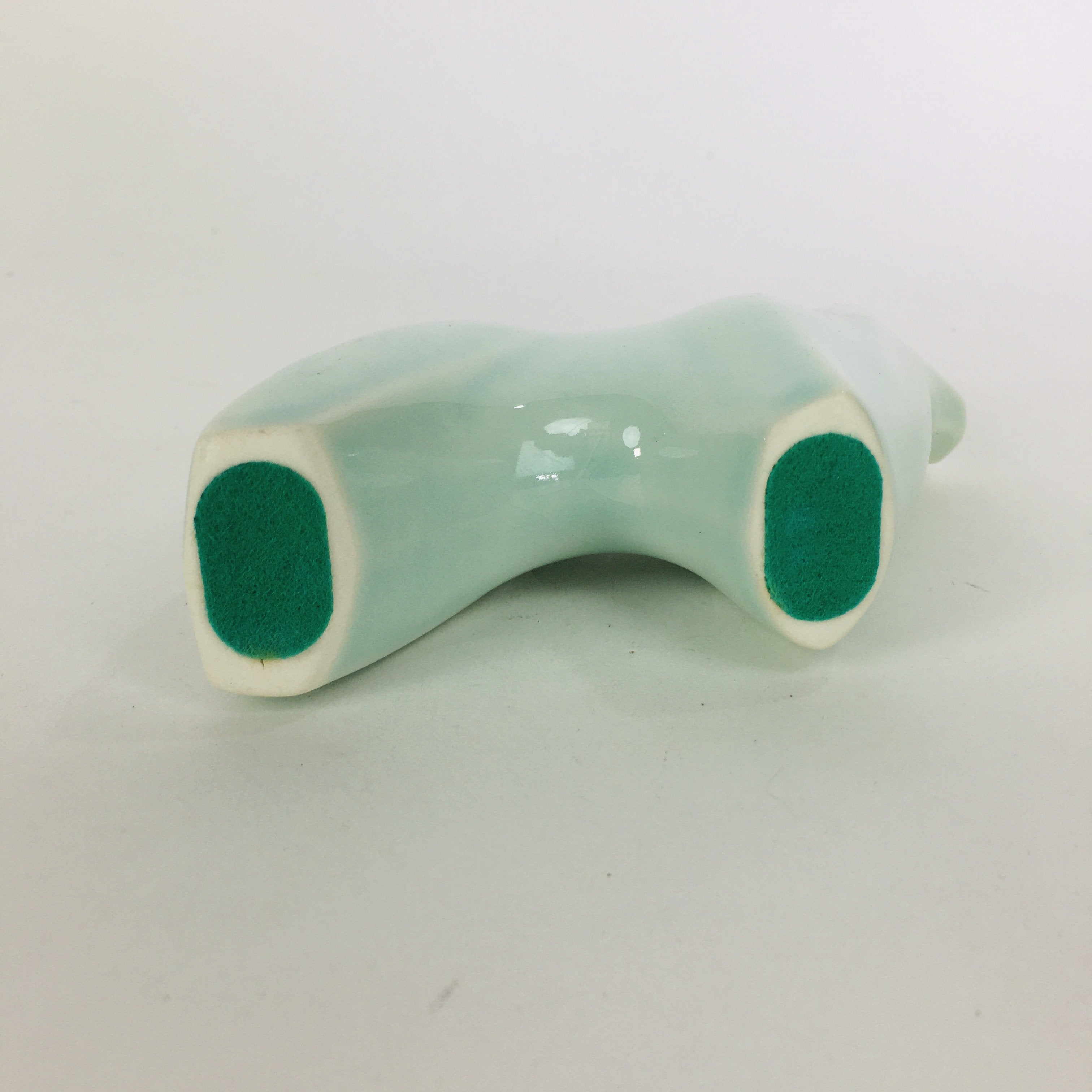 Japanese Porcelain Zodiac Dog Statue Vtg Green Lucky Charm Inu Figurine BD664