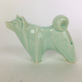 Japanese Porcelain Zodiac Dog Statue Vtg Green Lucky Charm Inu Figurine BD664