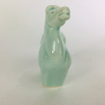 Japanese Porcelain Zodiac Horse Figurine Statue Vtg Green Lucky Charm Uma BD660