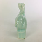 Japanese Porcelain Zodiac Horse Figurine Statue Vtg Green Lucky Charm Uma BD660