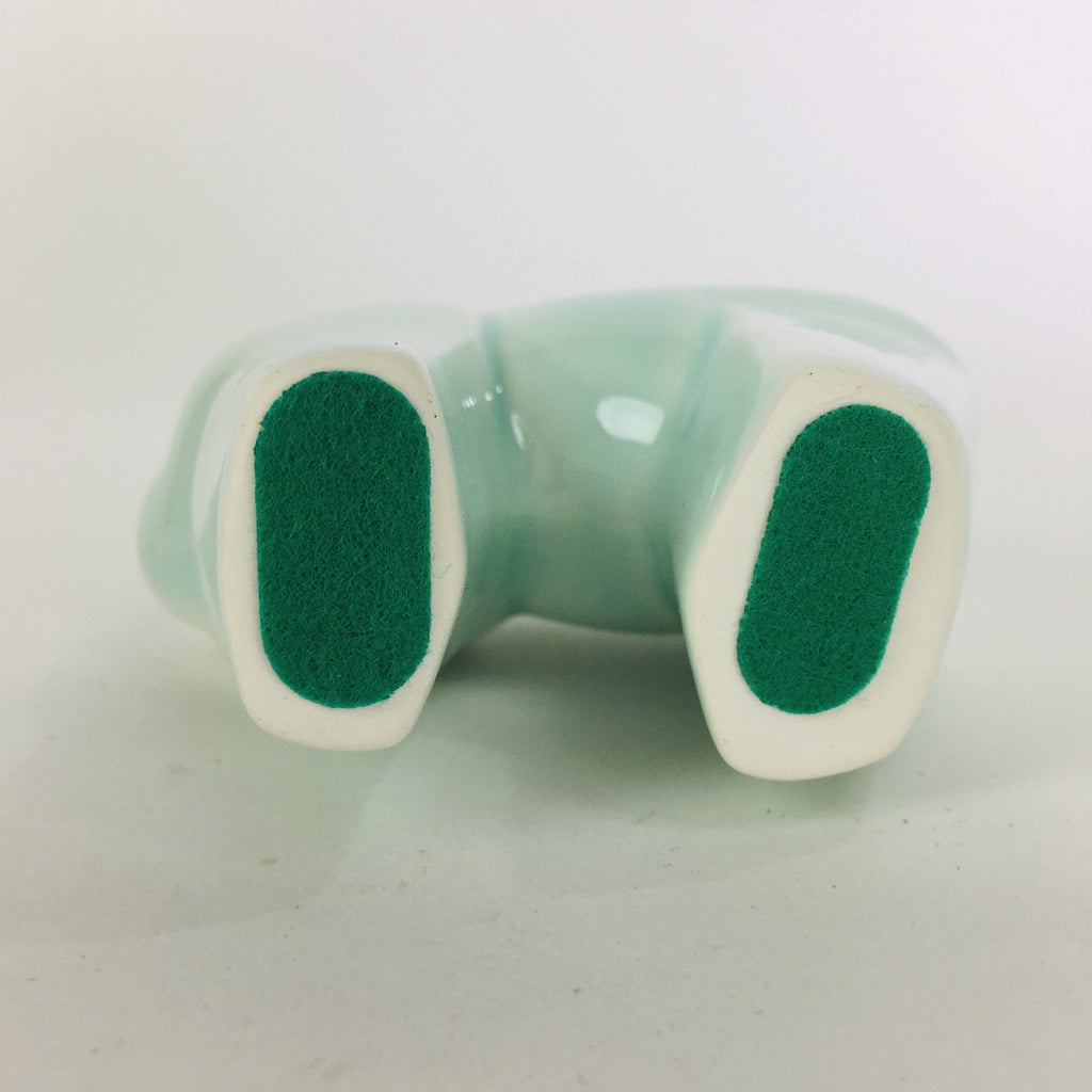 Japanese Porcelain Zodiac Horse Figurine Statue Vtg Green Lucky Charm Uma BD660