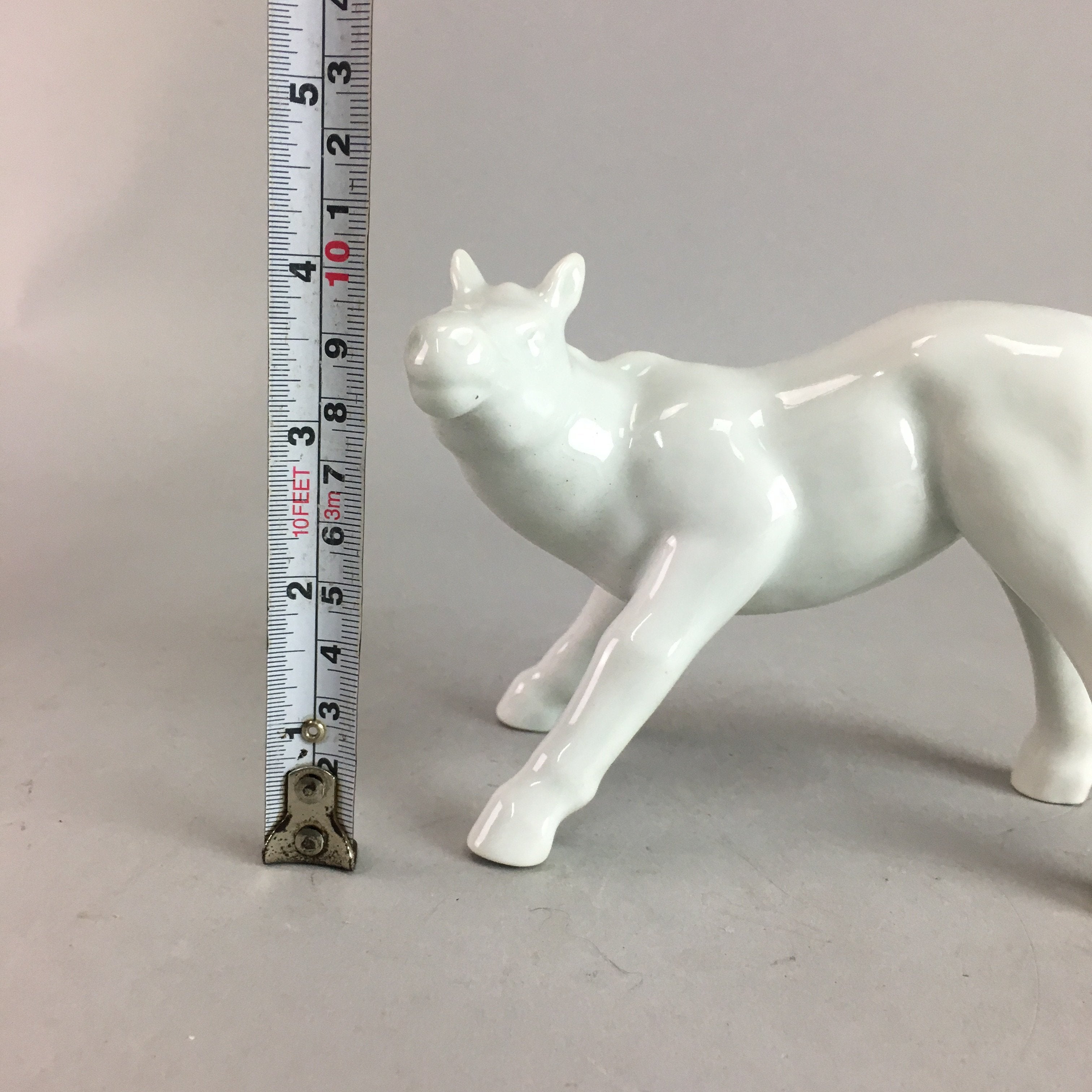 Japanese Porcelain Zodiac Horse Statue Vtg Figurine White Okimono BD430