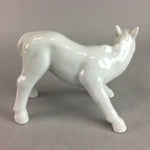Japanese Porcelain Zodiac Horse Statue Vtg Figurine White Okimono BD430