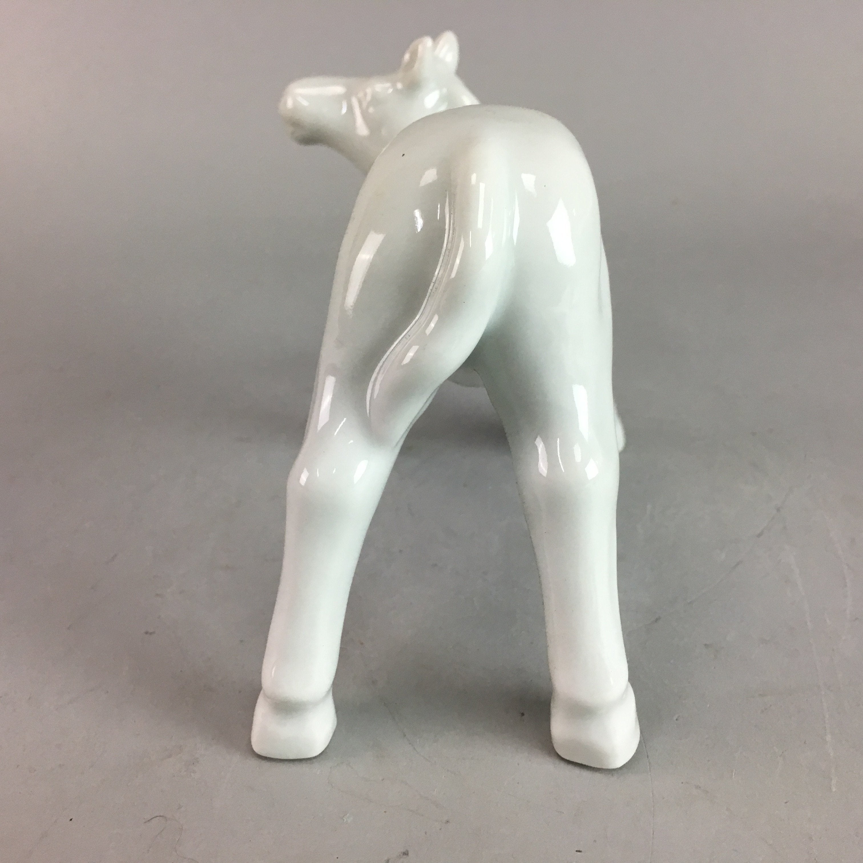 Japanese Porcelain Zodiac Horse Statue Vtg Figurine White Okimono BD430