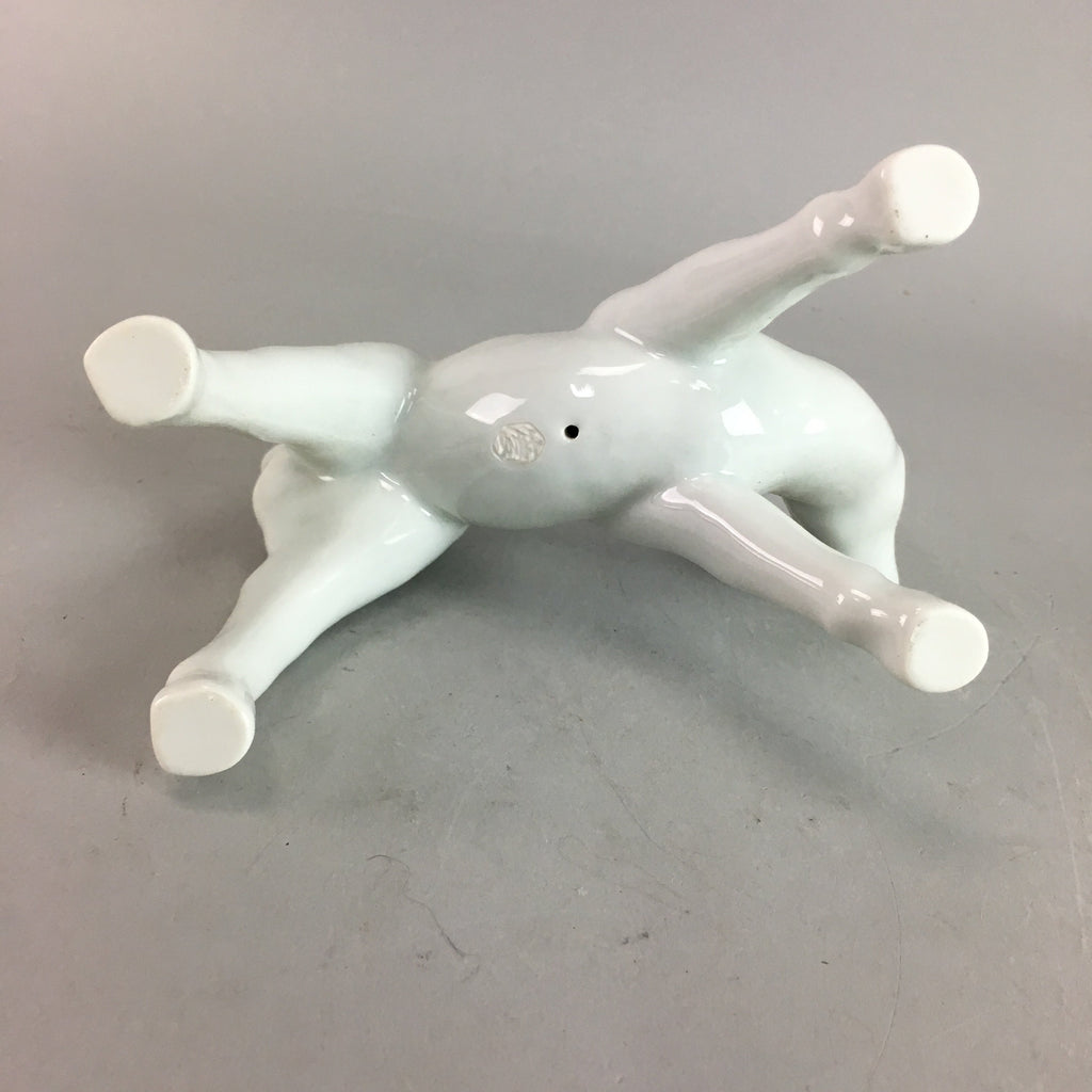 Japanese Porcelain Zodiac Horse Statue Vtg Figurine White Okimono BD430