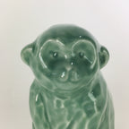 Japanese Porcelain Zodiac Monkey Statue Vtg Blue Lucky Charm Figurine BD667
