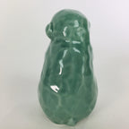Japanese Porcelain Zodiac Monkey Statue Vtg Blue Lucky Charm Figurine BD667