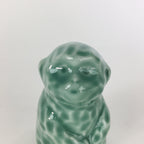 Japanese Porcelain Zodiac Monkey Statue Vtg Blue Lucky Charm Figurine BD668