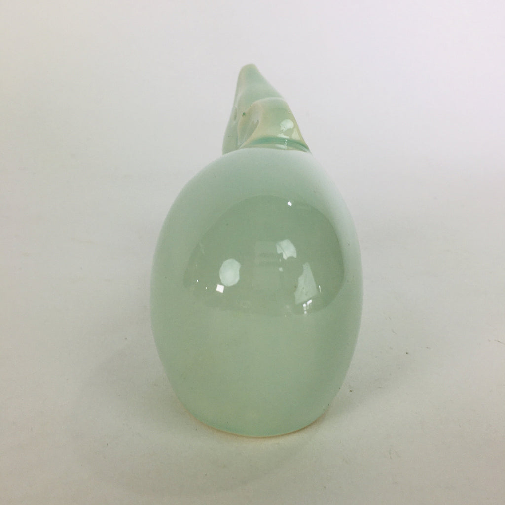 Japanese Porcelain Zodiac Mouse Figurine Vtg Green Lucky Charm Nezumi BD663