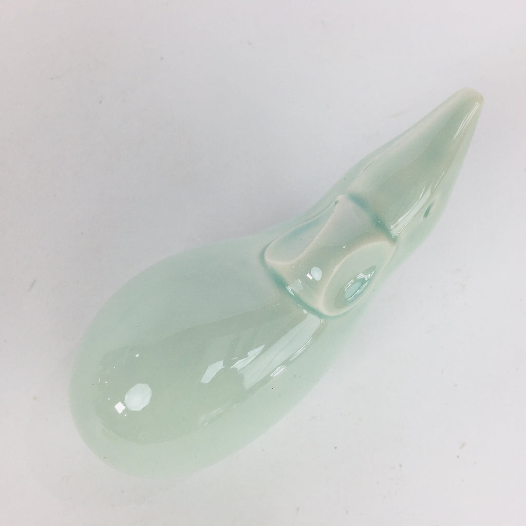 Japanese Porcelain Zodiac Mouse Figurine Vtg Green Lucky Charm Nezumi BD663