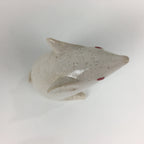 Japanese Porcelain Zodiac Rat Figurine Vtg White Lucky Charm Nezumi BD739