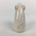 Japanese Porcelain Zodiac Rat Figurine Vtg White Lucky Charm Nezumi BD740