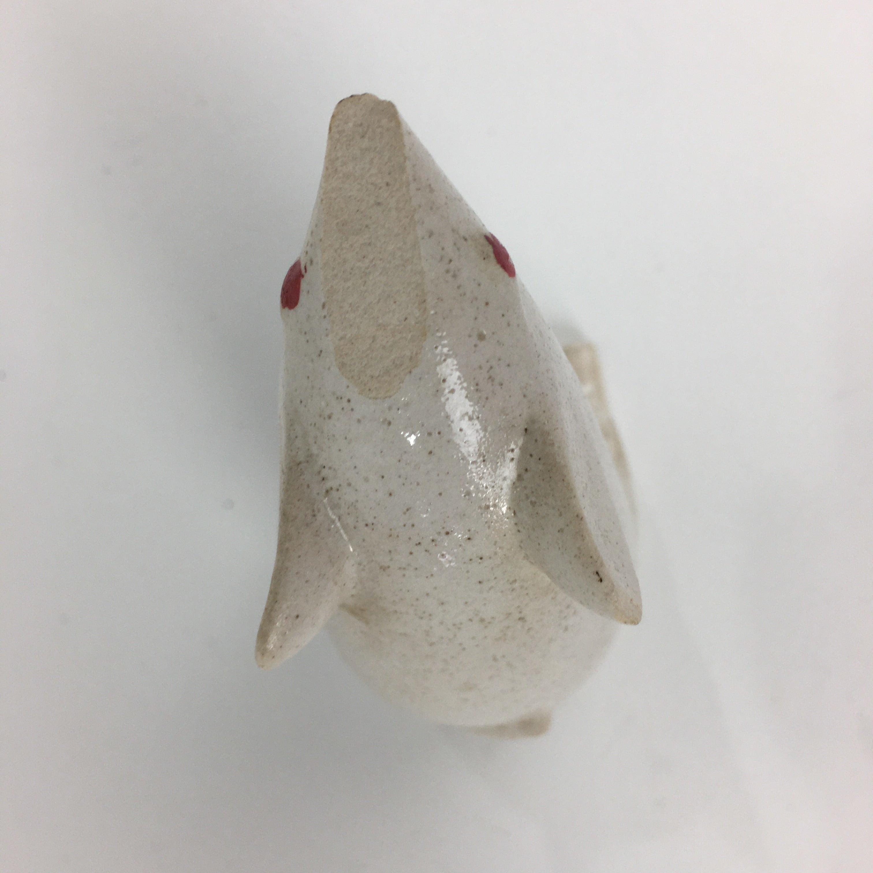 Japanese Porcelain Zodiac Rat Figurine Vtg White Lucky Charm Nezumi BD740