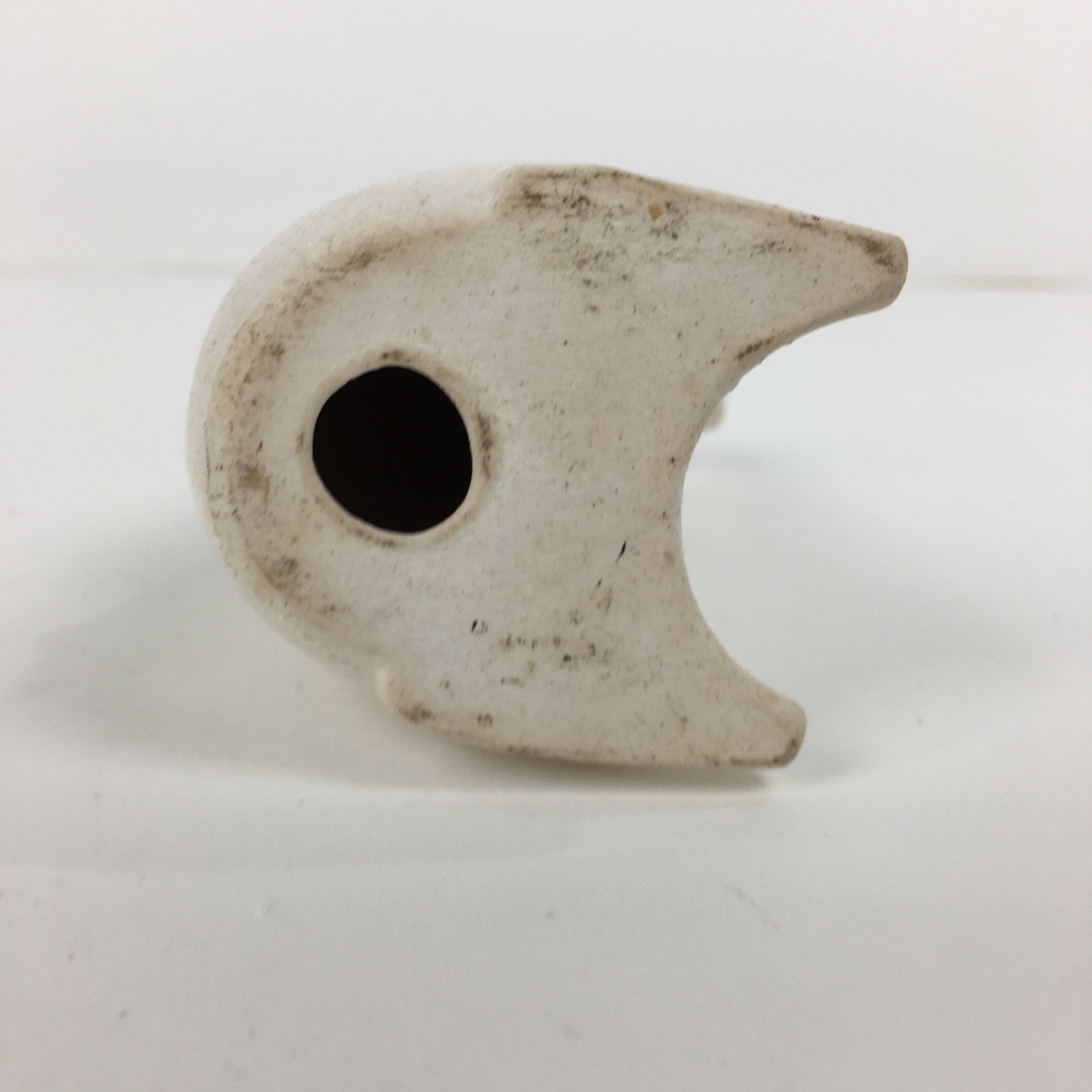 Japanese Porcelain Zodiac Rat Figurine Vtg White Lucky Charm Nezumi BD740