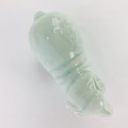 Japanese Porcelain Zodiac Sheep Figurine Vtg Green Lucky Charm Hitsuji BD659