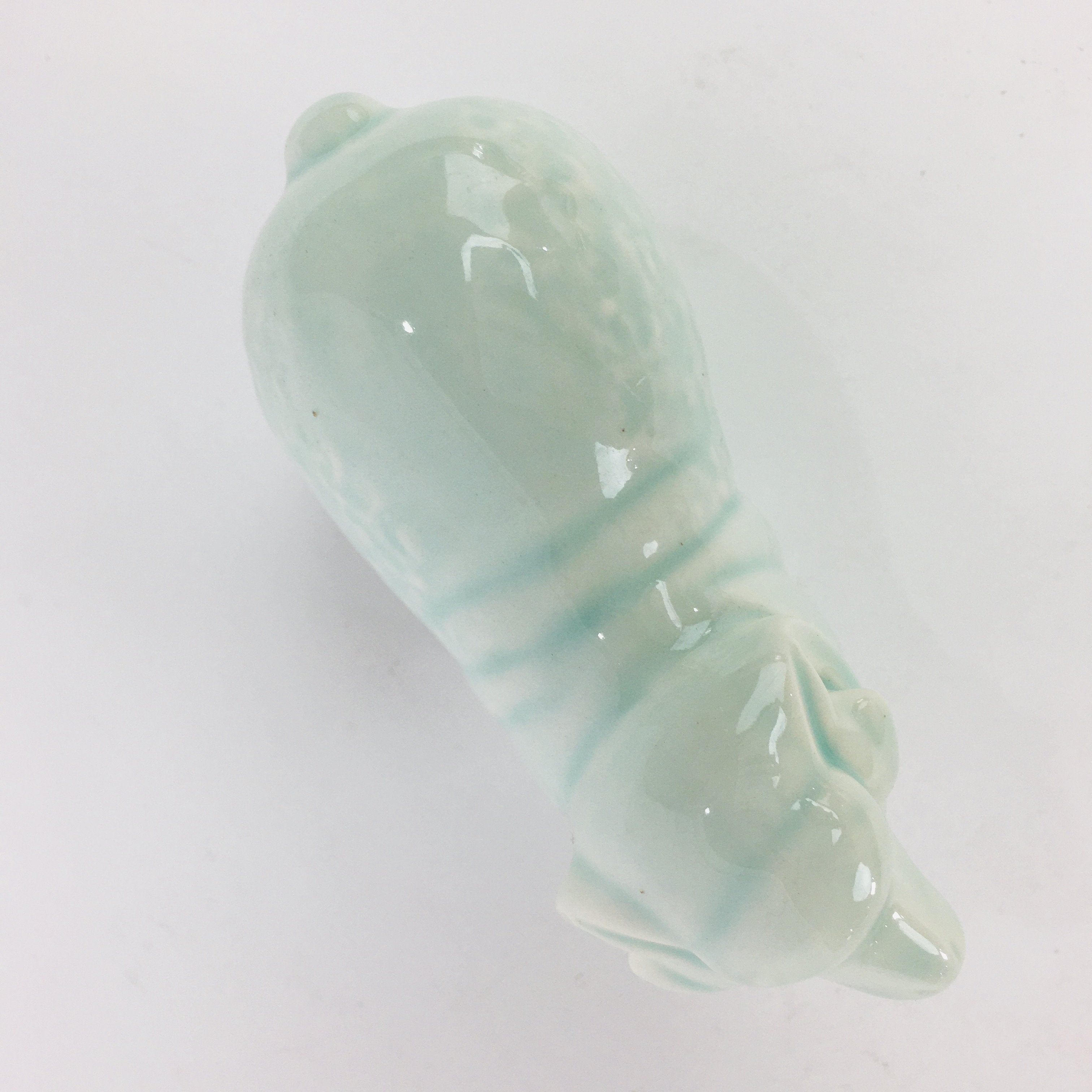 Japanese Porcelain Zodiac Sheep Figurine Vtg Green Lucky Charm Hitsuji BD659
