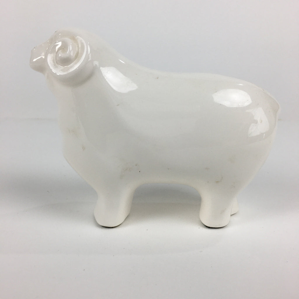 Japanese Porcelain Zodiac Sheep Figurine Vtg White Lucky Charm Hitsuji BD738