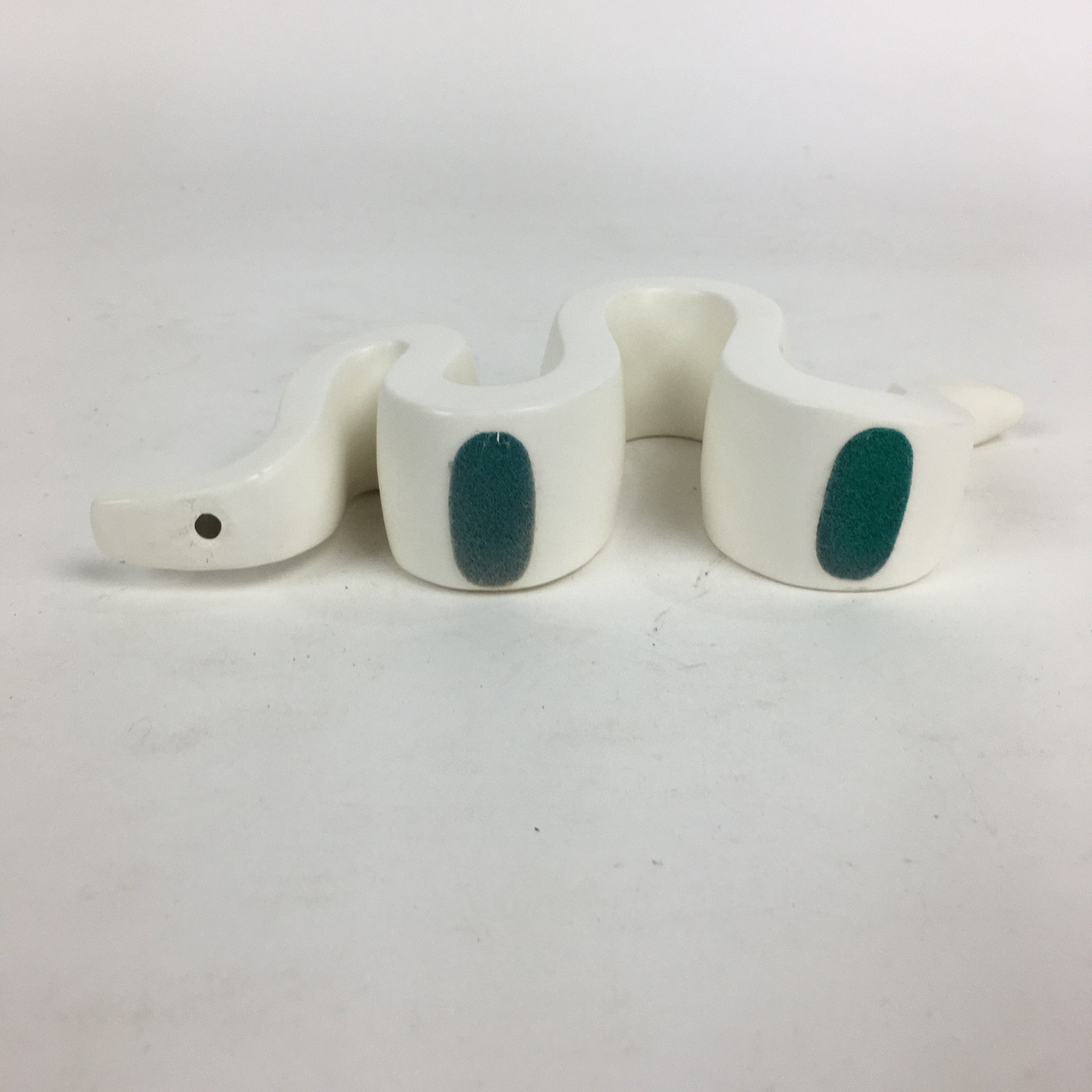 Japanese Porcelain Zodiac Simbol Snake Statue Vtg Figurine Okimono White Hebi PX
