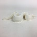 Japanese Porcelain Zodiac Simbol Snake Statue Vtg Figurine Okimono White Hebi PX