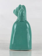 Japanese Porcelain Zodiac Symbol Dog Figurine Vtg Ornament Okimono Inu Green BD8