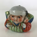 Japanese Porcelain doll Fukusuke Vtg Chonmage Figurine Okimono BD838