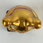 Japanese Porcelain doll Golden Cat Vtg Manekineko Figurine Okimono Good Luck BD823