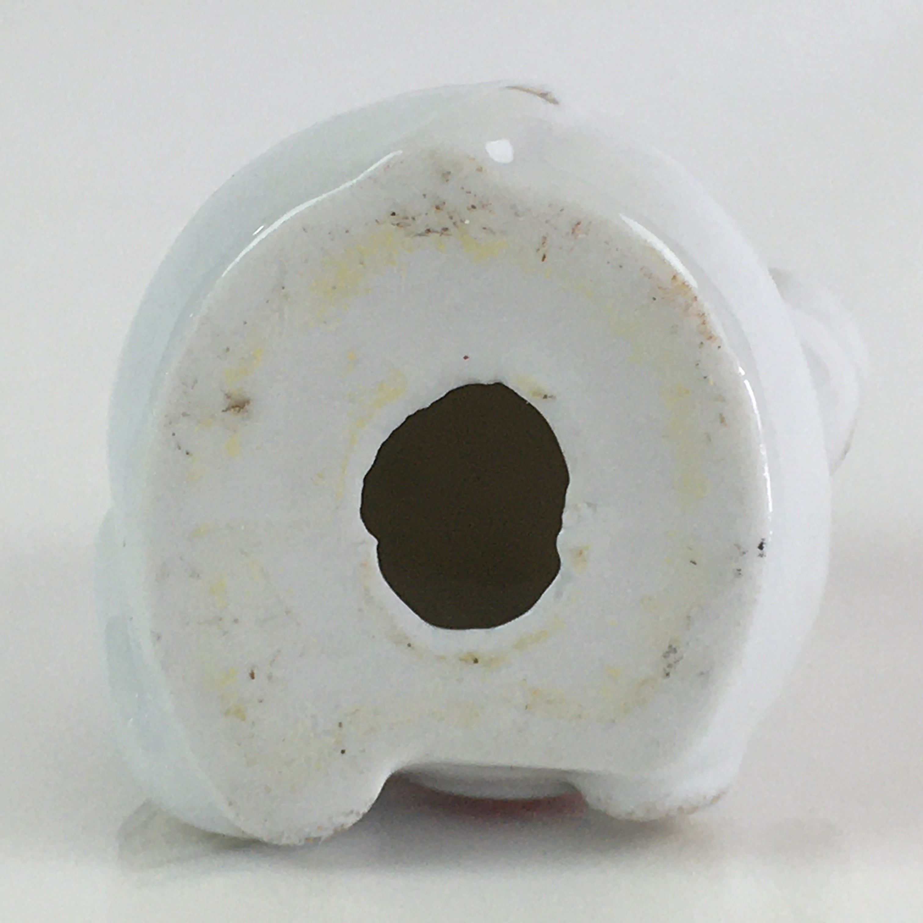 Japanese Porcelain doll White Cat Vtg Manekineko Figurine Okimono Good Luck BD824