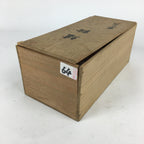 Japanese Pottery Doll Haniwa Statue Vtg Wooden Box Soldier Brown PX598