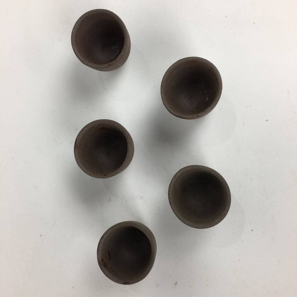 Japanese Pottery Koza-yaki Hot Sake Cup Set Vtg Sake Pot Guinomi Cups PX544