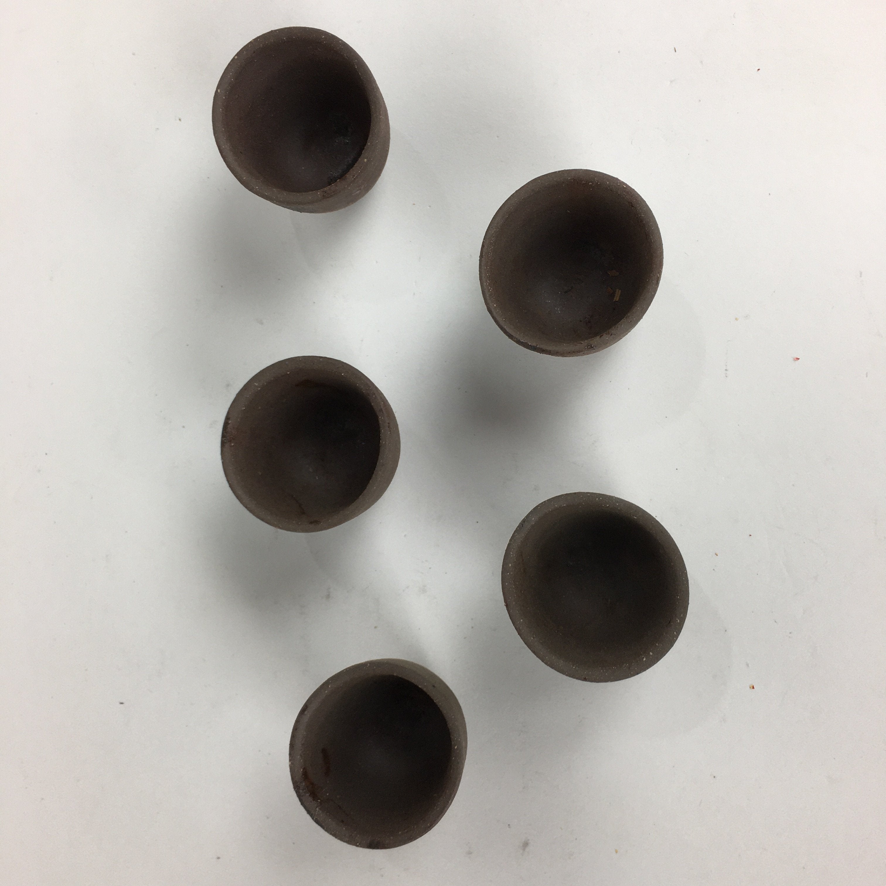 Japanese Pottery Koza-yaki Hot Sake Cup Set Vtg Sake Pot Guinomi Cups PX544