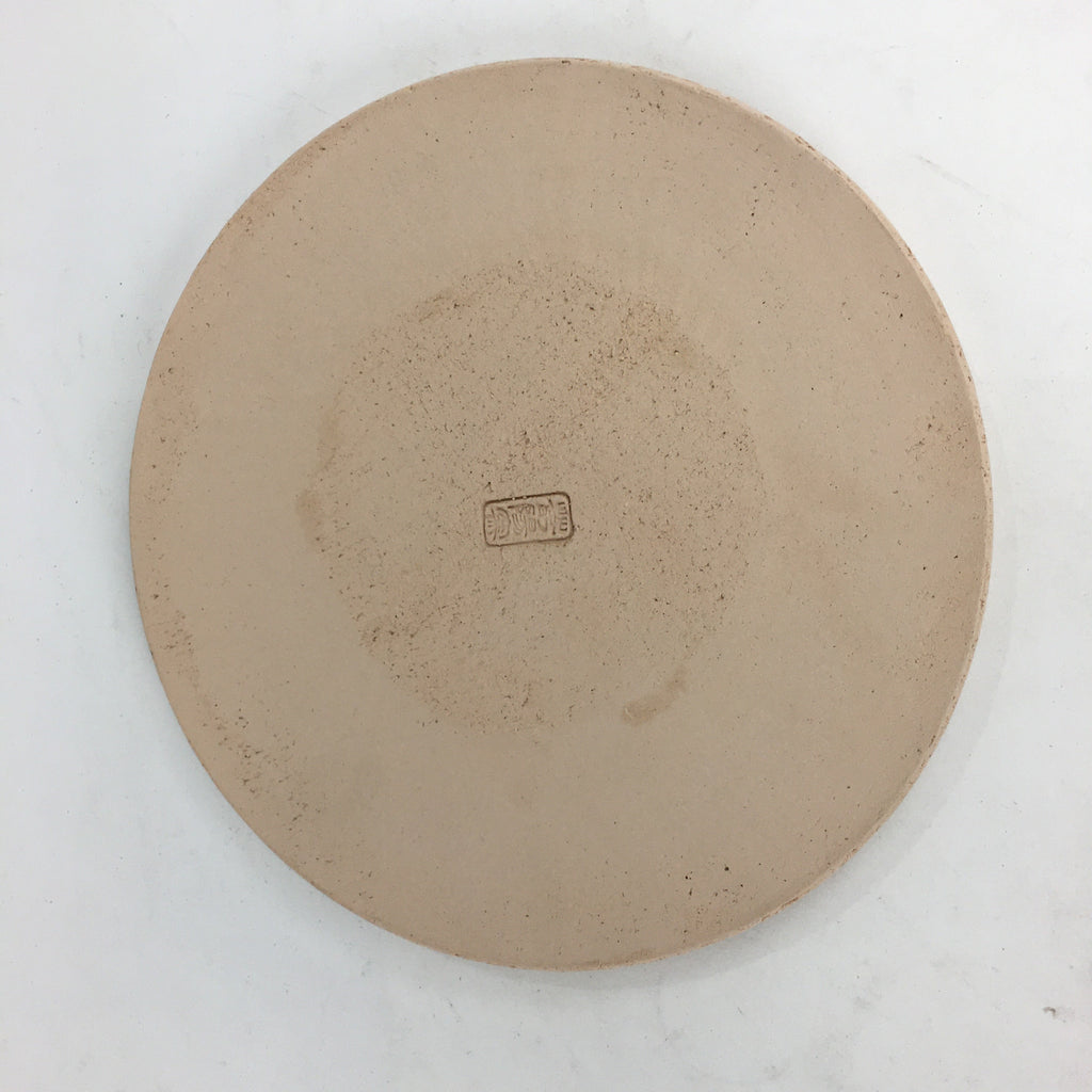 Japanese Pottery Tile For Kettle Brazier Furo Vtg Sokogawara Tea Ceremony TG161
