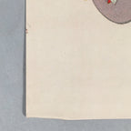 Japanese Print Drawing Painting Vtg Kimono Woman Folding Fan Sensu P289