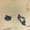 Japanese Print Painting Vtg C1930 Hotei 7 Lucky Gods Big Belly P218