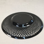 Japanese Punched Metal Drink Saucer Vtg Chataku Coaster Round Green QT105