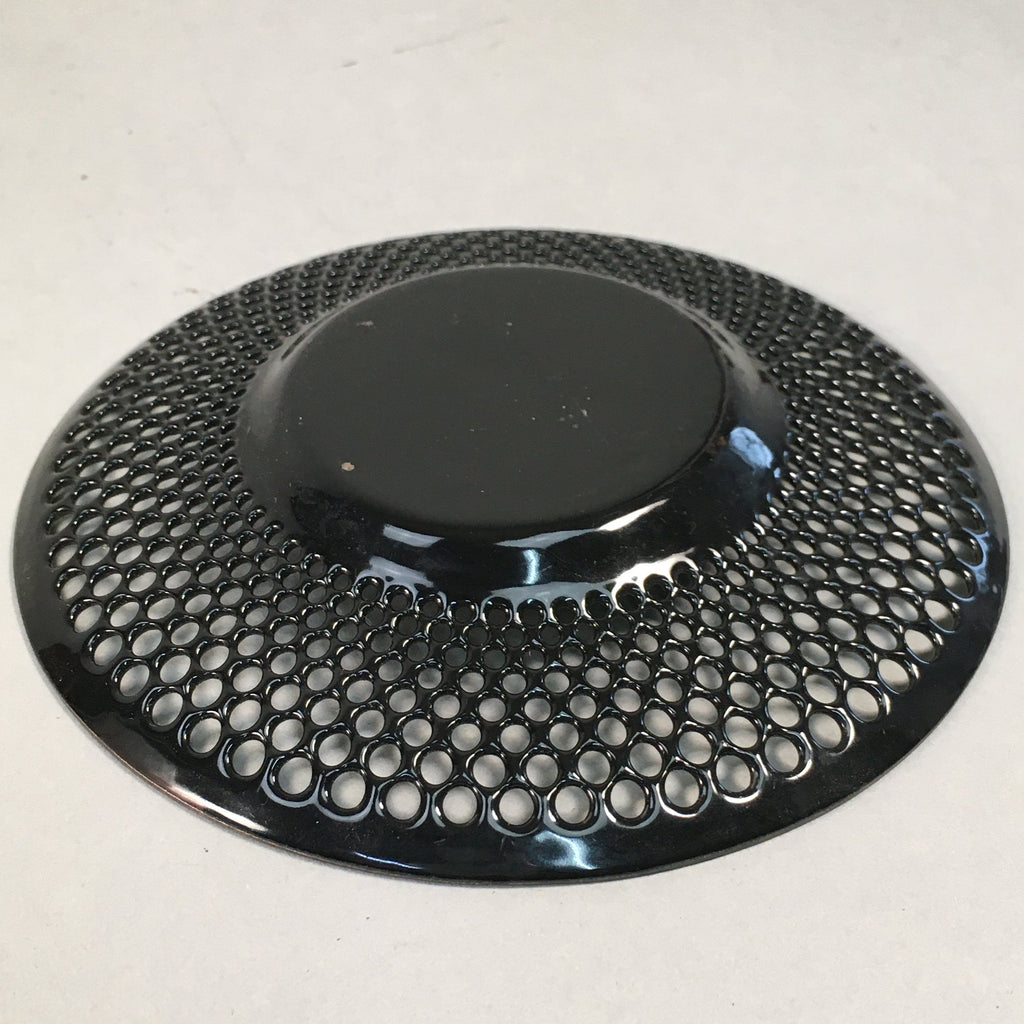 Japanese Punched Metal Drink Saucer Vtg Chataku Coaster Round Green QT105