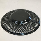 Japanese Punched Metal Drink Saucer Vtg Chataku Coaster Round Green QT105