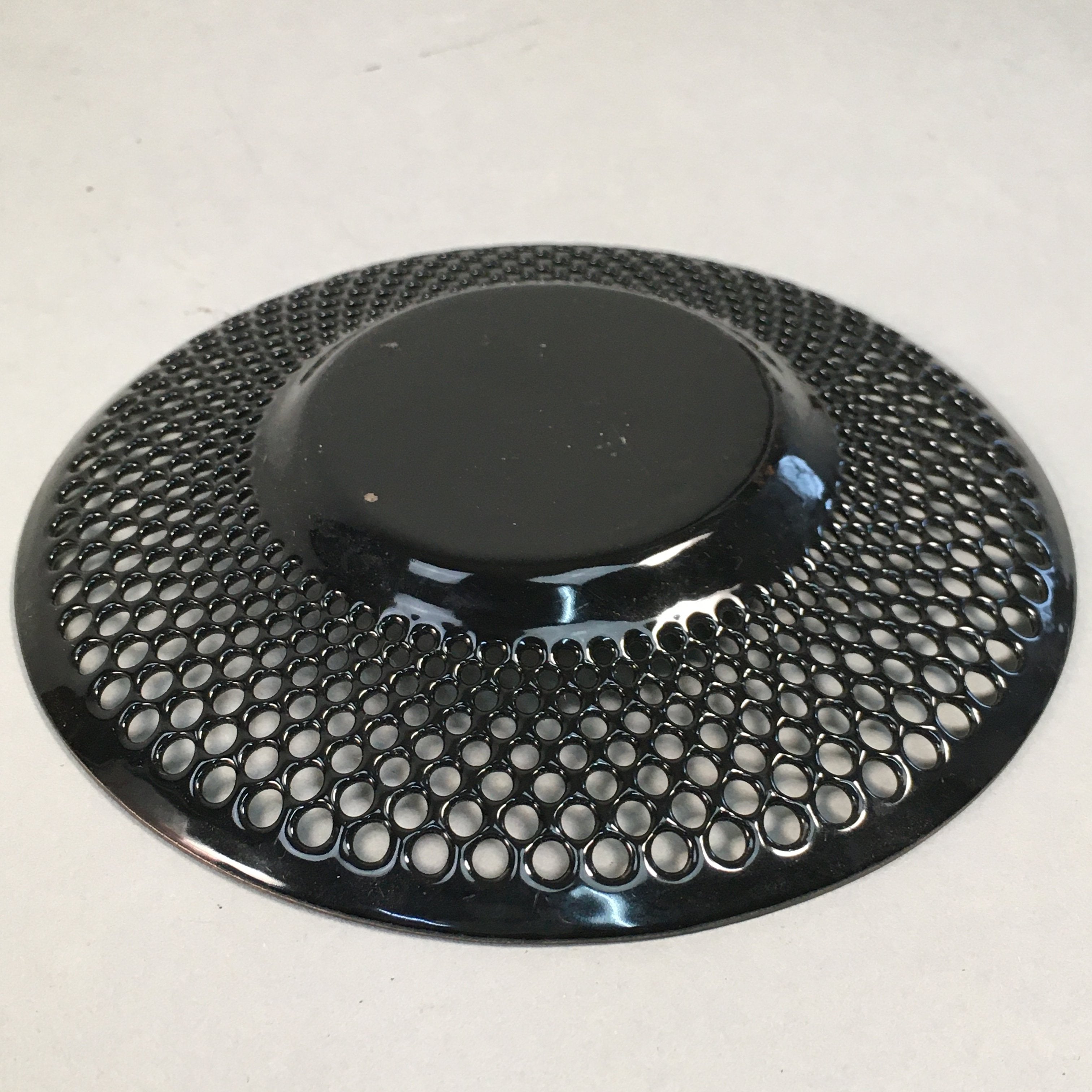 Japanese Punched Metal Drink Saucer Vtg Chataku Coaster Round Green QT105