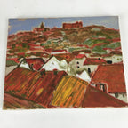 Japanese Quiet Village Roof Oil Painting Picture Unframed Yoshihiro Hagino FL33