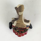 Japanese Red Lion Toy Shishi-Mai Vtg folk craft Amulet Lucky Item JK351