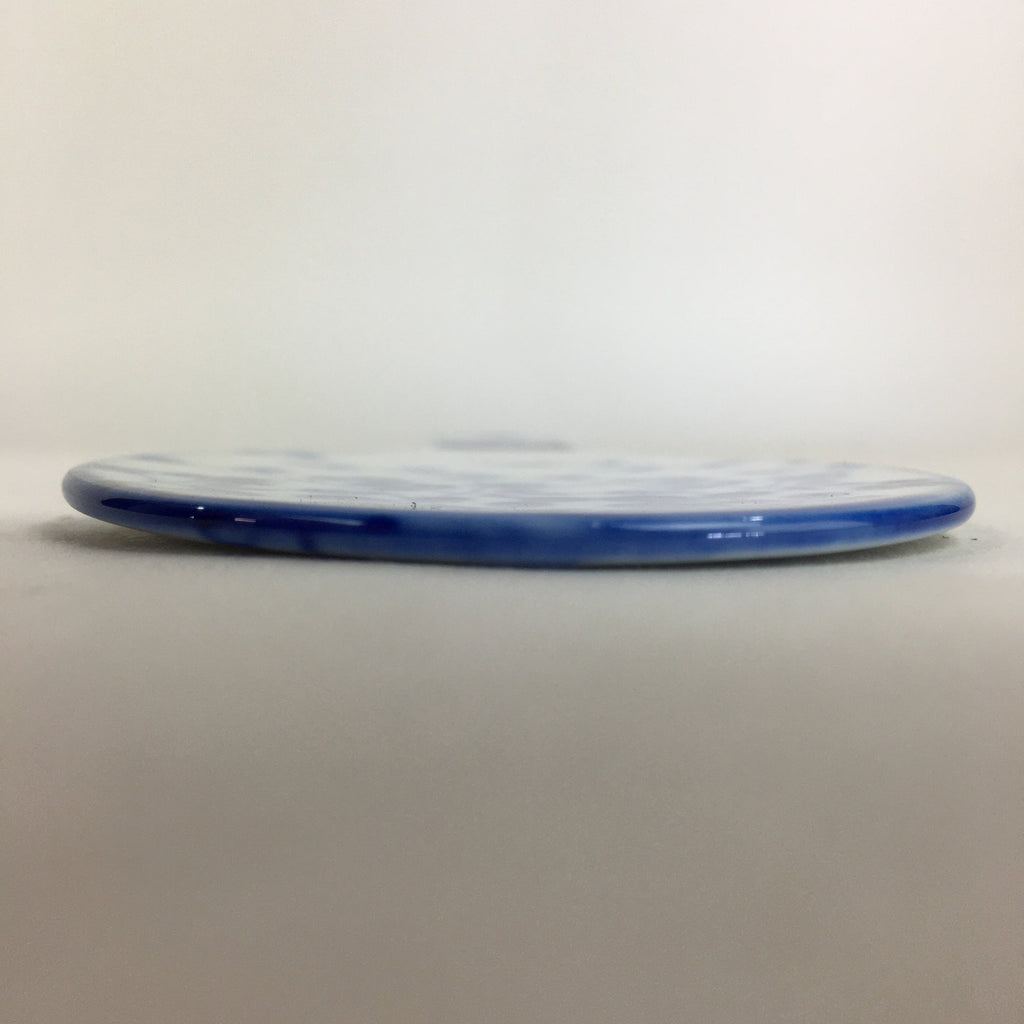 Japanese Rice Scoop Kutani ware Porcelain Shamoji Vtg Blue Sometsuke PP910