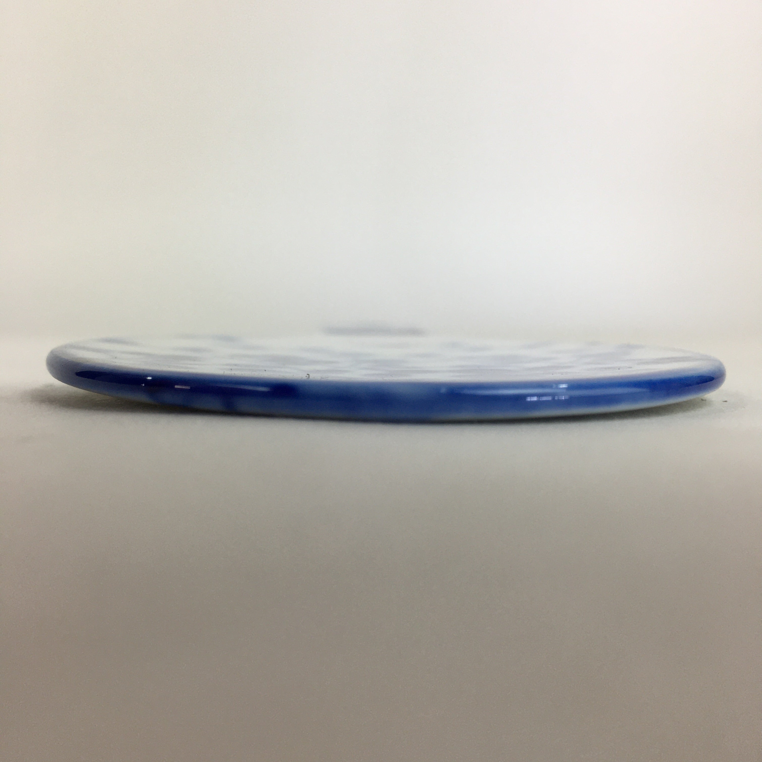Japanese Rice Scoop Kutani ware Porcelain Shamoji Vtg Blue Sometsuke PP910