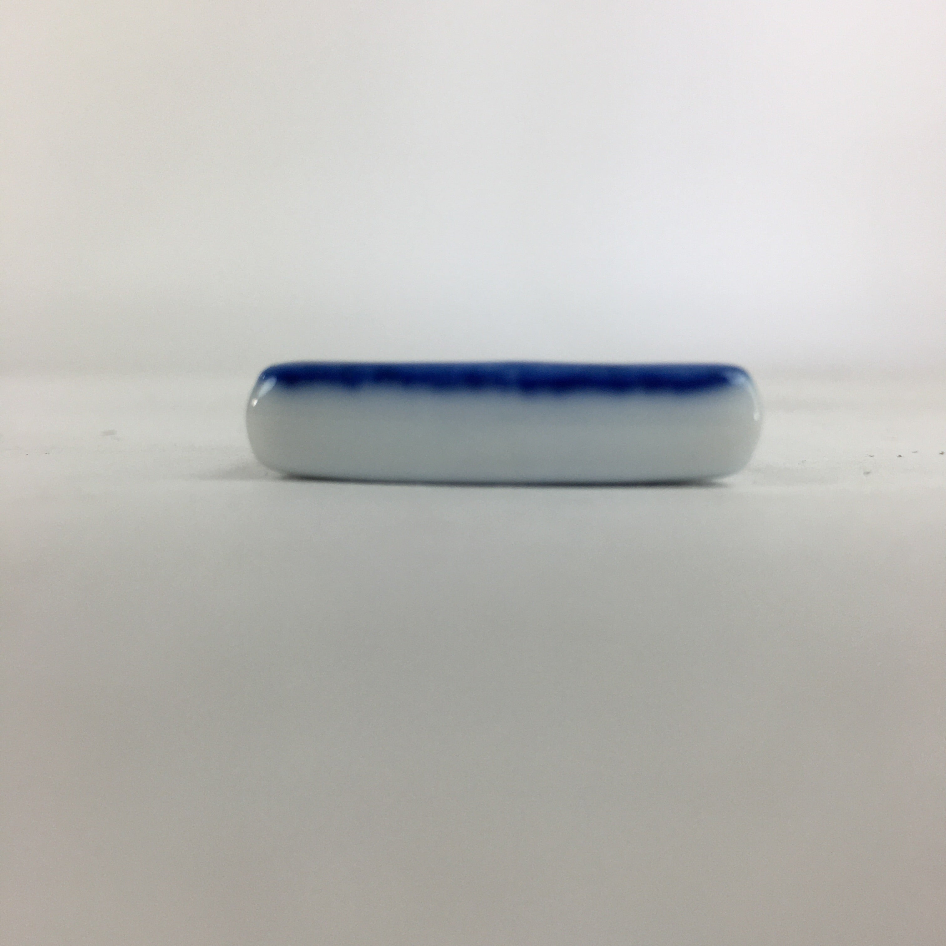 Japanese Rice Scoop Kutani ware Porcelain Shamoji Vtg Blue Sometsuke PP910