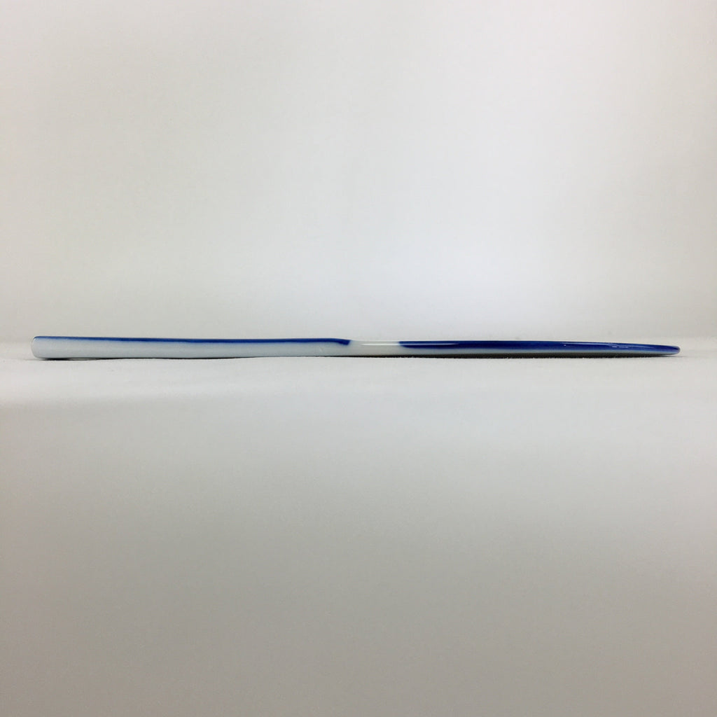 Japanese Rice Scoop Kutani ware Porcelain Shamoji Vtg Blue Sometsuke PP910