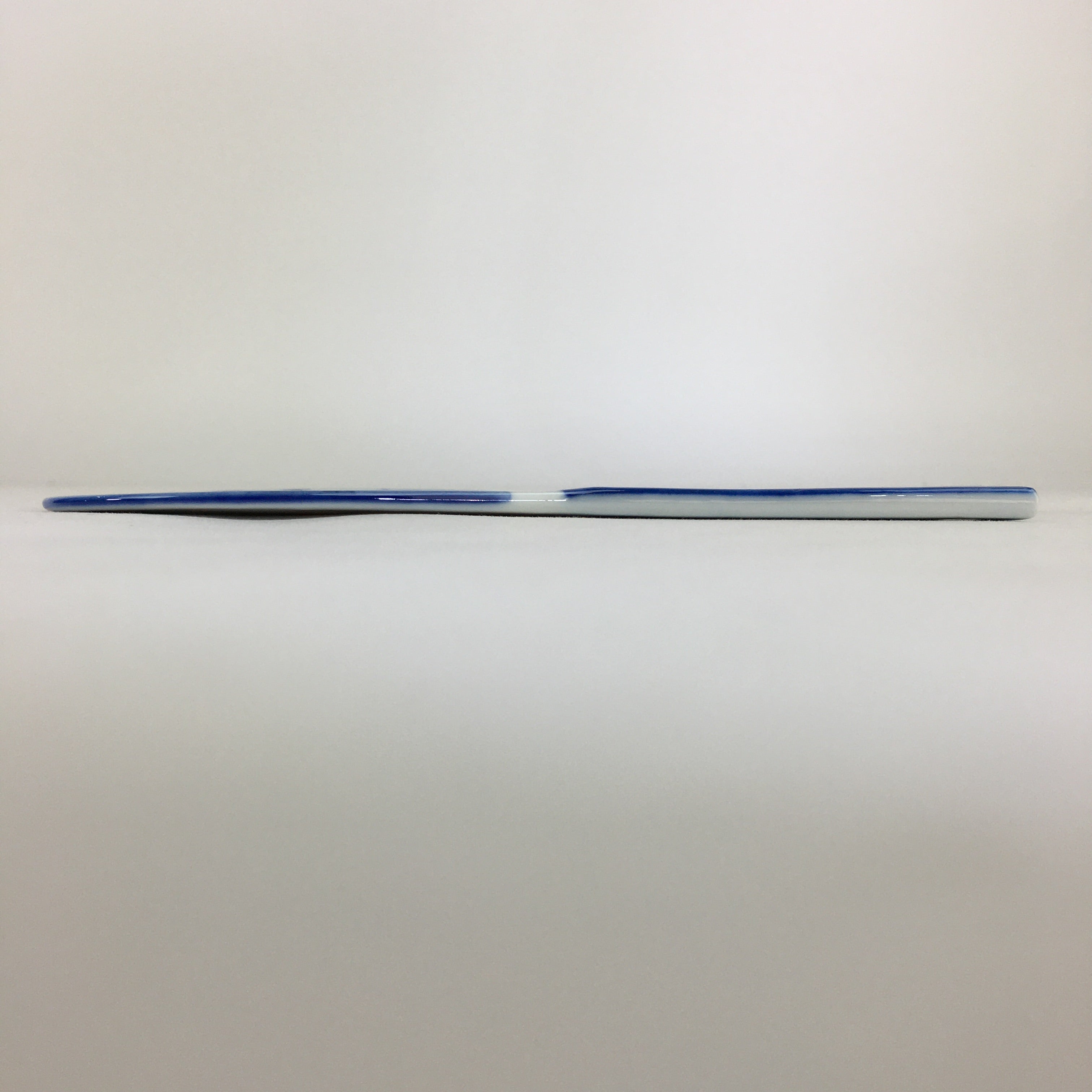 Japanese Rice Scoop Kutani ware Porcelain Shamoji Vtg Blue Sometsuke PP910