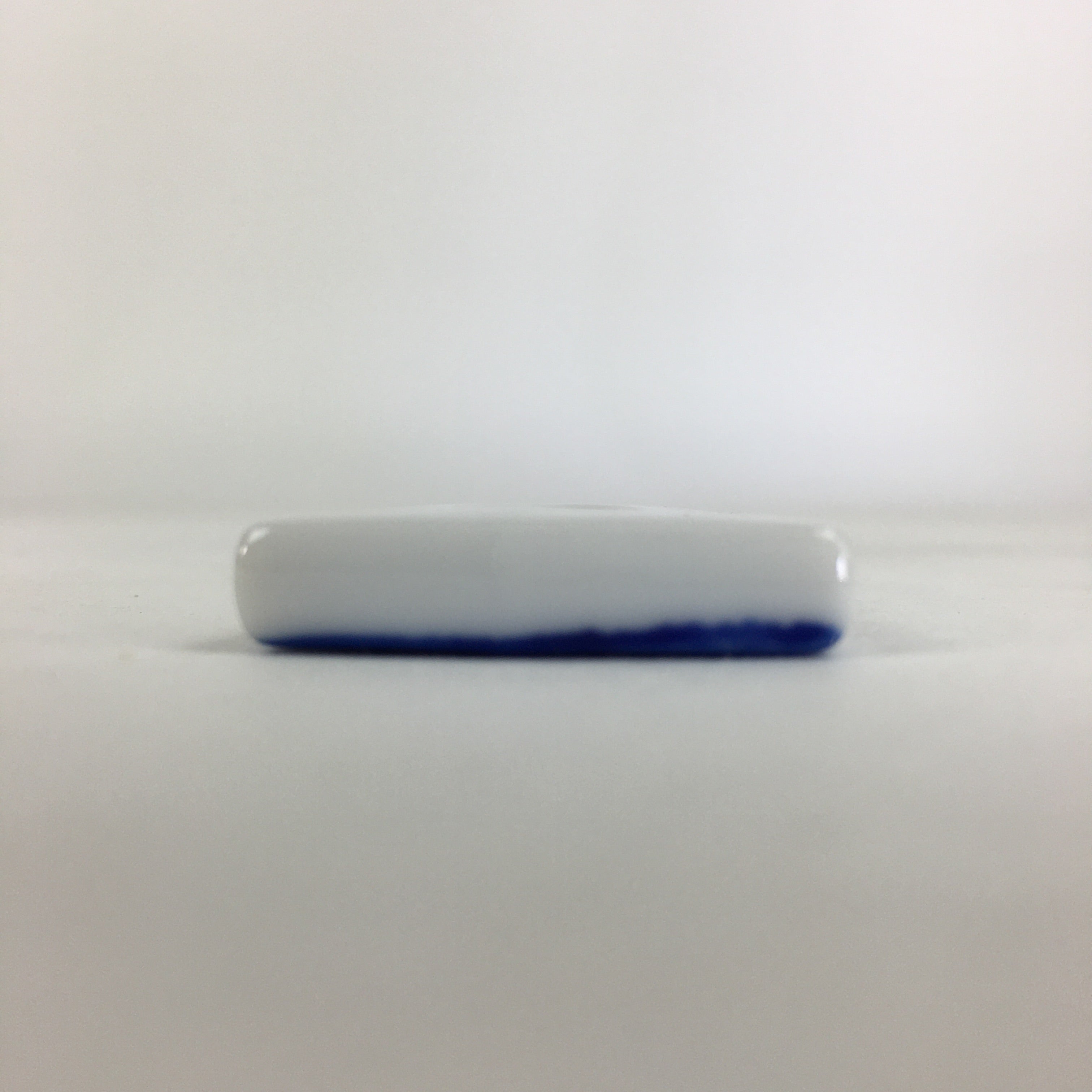 Japanese Rice Scoop Kutani ware Porcelain Shamoji Vtg Blue Sometsuke PP911