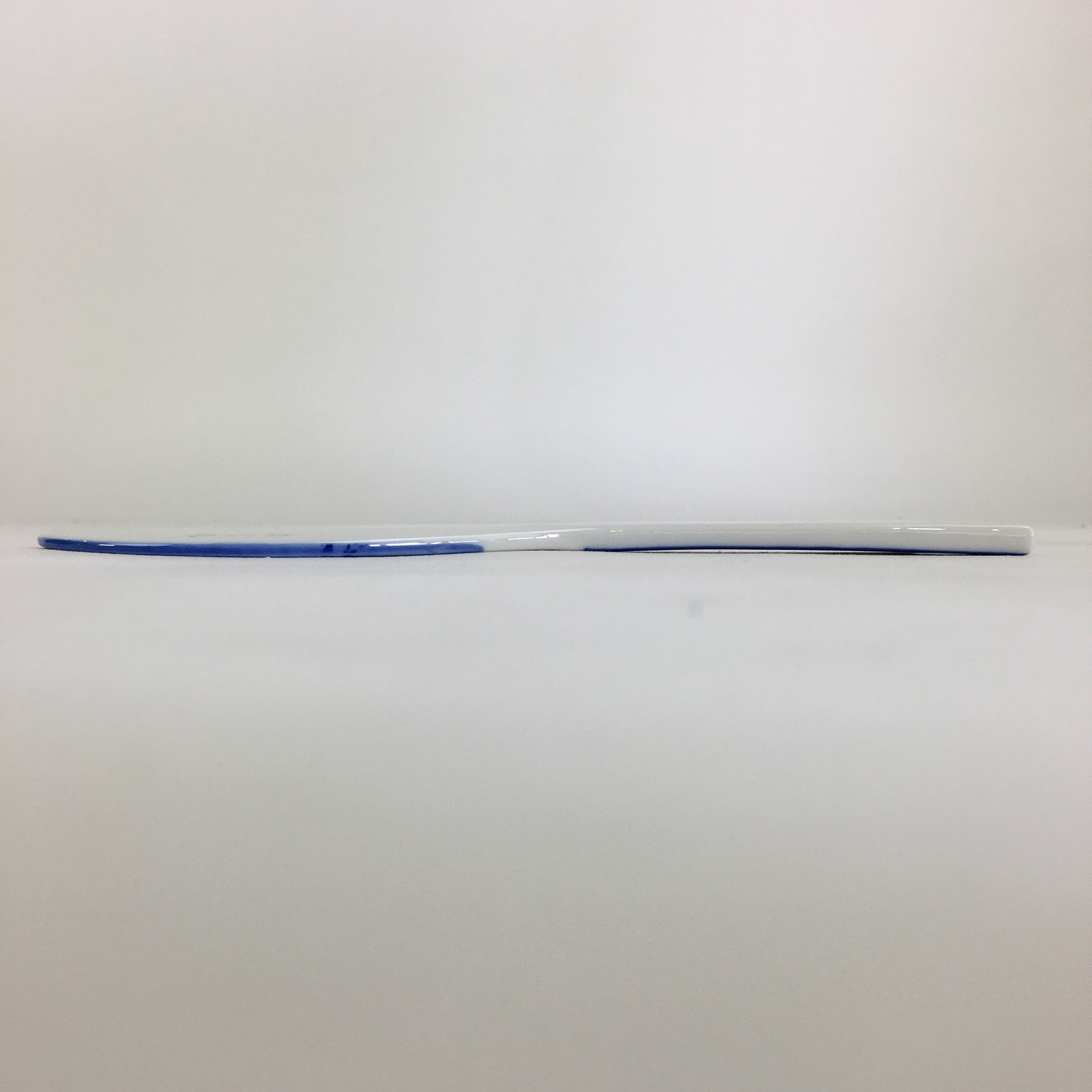 Japanese Rice Scoop Kutani ware Porcelain Shamoji Vtg Blue Sometsuke PP911