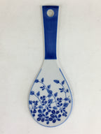 Japanese Rice Scoop Kutani ware Porcelain Shamoji Vtg Blue Sometsuke PP912
