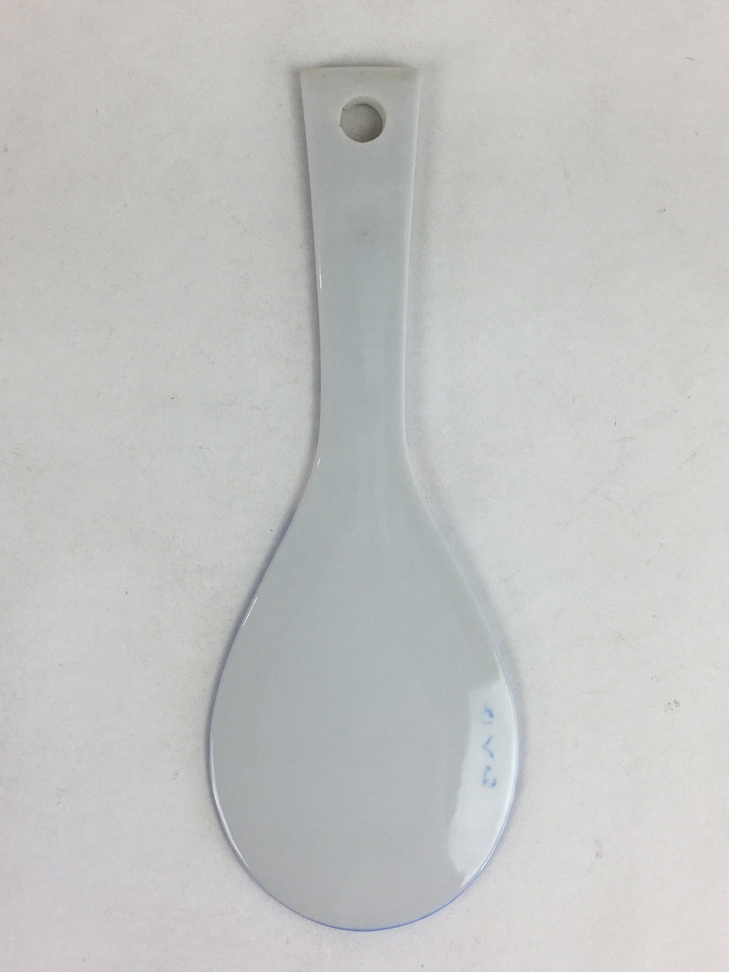 Japanese Rice Scoop Kutani ware Porcelain Shamoji Vtg Blue Sometsuke PP912